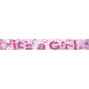 Hübsche Banner Folie Itïs a girl 360x12cm 992963