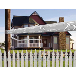Absperrband Zahl 25 silber 15 m