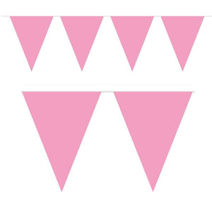 Wimpelkette einfarbig rosa