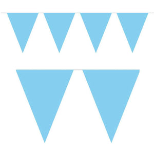 Wimpelkette einfarbig hellblau