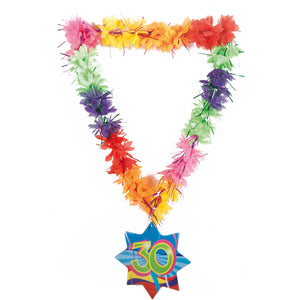 Hawaii Kette Zahl 30 bunt