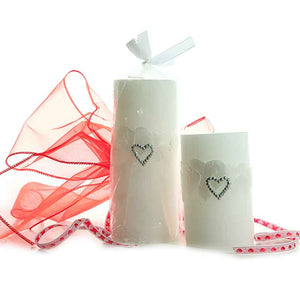 Kerze "Herzen" ca. 10cm