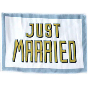 Autofahnen "Just married" 2er-Set