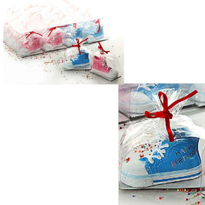 Turnschuh Deko aus Keramik mit Aufschrift "Happy Birthday" 6cm
