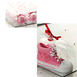 Turnschuh Deko aus Keramik mit Aufschrift "Happy Birthday" 6cm