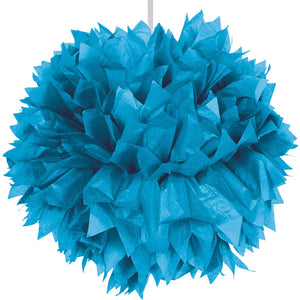 PomPom 30cm blau (kräftig Azurblau) einzeln