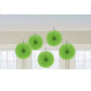 Hanging Fan Decoration 5er-Set grün