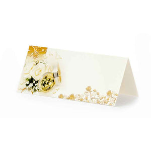 Tischkarten weiß mit Hochzeitsaufdruck WS41--