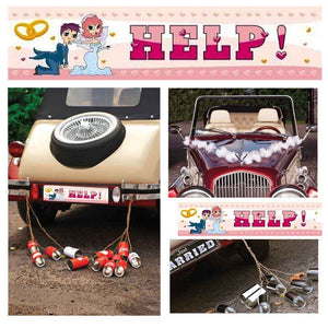 Autokennzeichen Nummernschild Hochzeit 2er "Help"