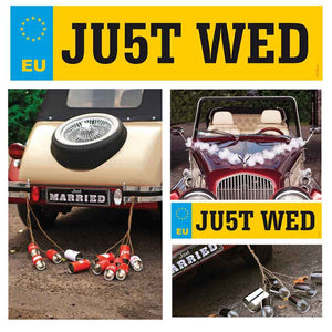 Nummernschild Hochzeit