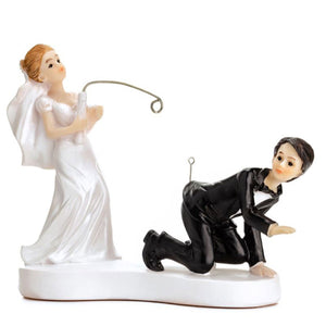 Deko-Figur "Braut angelt sich Bräutigam"