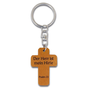 Schlüsselanhänger Holzkreuz Psalm 23
