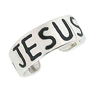 Zehenring Jesus mit Herzsymbol aus Sterlingsilber