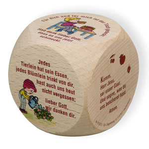 Gebetswürfel Tischgebete für Kinder 6 cm