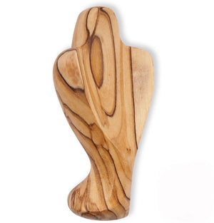 Schutzengel Handschmeichler 9cm Olivenholz aus Israel, handgefertigt