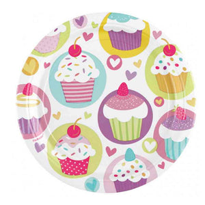 Cupcake Party 8 Teller groß