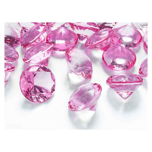 Kristall Diamanten 5 Stück x 3 cm  rosa