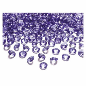 100 Kristall Diamanten 1,2 cm violett