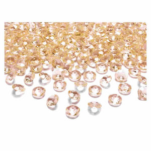 100 Kristall Diamanten 1,2 cm gold