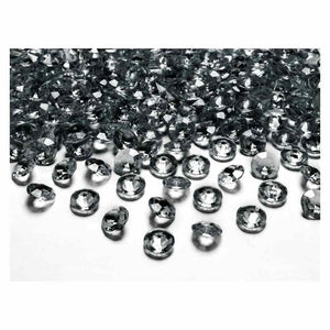 100 Kristall Diamanten 1,2 cm grau