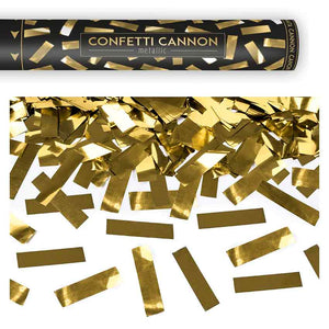 Konfetti-Kanone Streifen gold metallic