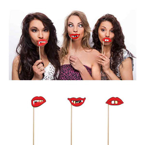 Foto-Requisiten Lippen/Zähne, 3 Stück