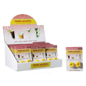 Trinkwürfel gelb, 2er Set