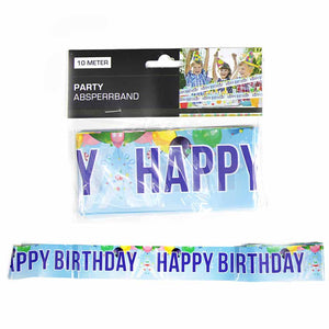 Party-Absperrband "Happy Birthday", ca. 10 m