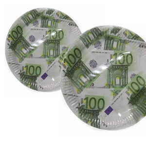 Papp-Teller "Euro", 8 Stück