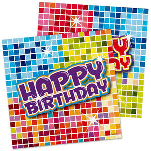 BIRTHDAY BLOCKS 16 Cocktail-Servietten 25x25cm