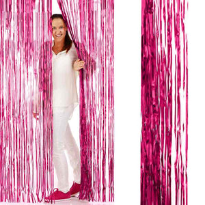 Türhänger aus Metallic-Folie "Lametta" pink