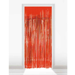 Türhänger aus Metallic-Folie "Lametta" rot