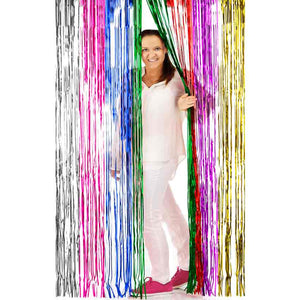 Türhänger aus Metallic-Folie "Lametta" bunt