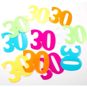 Tischkonfetti XL ZAHL 30 Größe 6,5 cm  ca.10-15 Stück