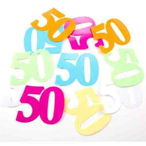 Tischkonfetti XL ZAHL 50 Größe 6,5 cm ca.10-15 Stück