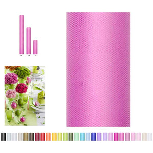 Tüll Dekostoff 50 cm x 9 m rosa