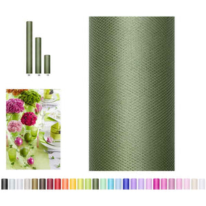 Tüll Dekostoff 50 cm x 9 m grün