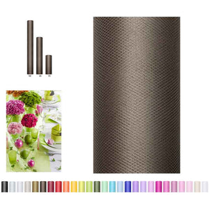 Tüll Dekostoff 50 cm x 9 m braun