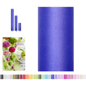 Tüll Dekostoff 50 cm x 9 m dunkelblau