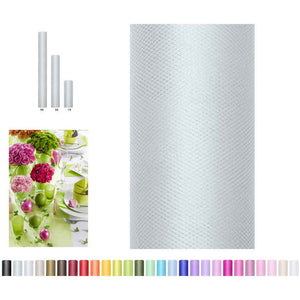 Tüll Dekostoff 50 cm x 9 m grau