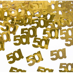 Metallic Konfetti 15g ZAHL 50 gold
