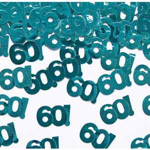 Metallic Konfetti 15g ZAHL 60 türkis