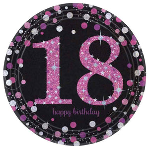 "Glamour pink" Happy Birthday 8 Teller