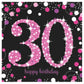 Glamour pink Happy Birthday Servietten