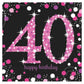 Glamour pink Happy Birthday Servietten