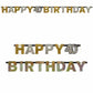 Glamour Gold Textkette XL Happy Birthday