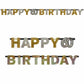 Glamour Gold Textkette XL Happy Birthday