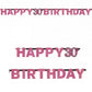 Glamour Pink XL Geburtstagsgirlande 2,13 m mit Zahl oder „Happy Birthday“