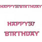 Glamour Pink XL Geburtstagsgirlande 2,13 m mit Zahl oder „Happy Birthday“