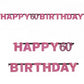 Glamour Pink XL Geburtstagsgirlande 2,13 m mit Zahl oder „Happy Birthday“